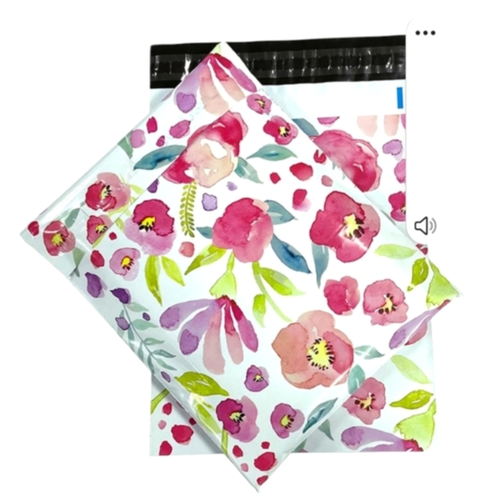NEW Shipping Bags 10-Pc Floral Print Poly Mailers 10" x 13"